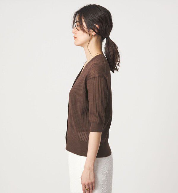 UNITED ARROWS green label relaxing「ブライトシアー Vネック ニット カーディガン」|カーディガン|