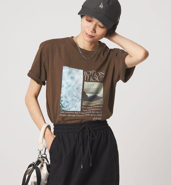 UNITED ARROWS green label relaxing「ロゴ ショートスリーブ Tシャツ」|Tシャツ・カットソー|DK.BROWN