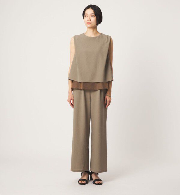 UNITED ARROWS green label relaxing「ダブルフレアオールインワン マシンウォッシャブル 通気性 ストレッチ」|オールインワン|