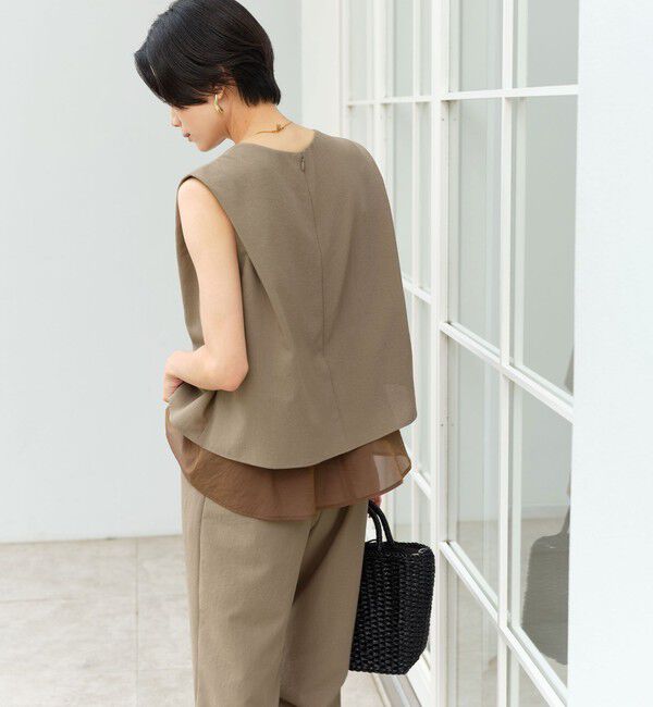 UNITED ARROWS green label relaxing「ダブルフレアオールインワン マシンウォッシャブル 通気性 ストレッチ」|オールインワン|