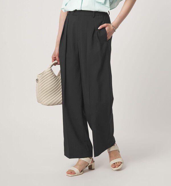 UNITED ARROWS green label relaxing「［size SHORT/TALLあり］2タック ワイド パンツ UVカット 接触冷感 吸水速乾」|その他|