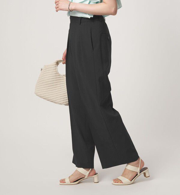 UNITED ARROWS green label relaxing「［size SHORT/TALLあり］2タック ワイド パンツ UVカット 接触冷感 吸水速乾」|その他|
