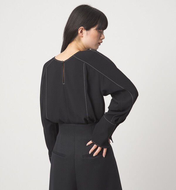 EMMEL REFINES「＜EMMEL REFINES＞EM ハイショク ステッチ 2WAY ブラウス」|シャツ・ブラウス|