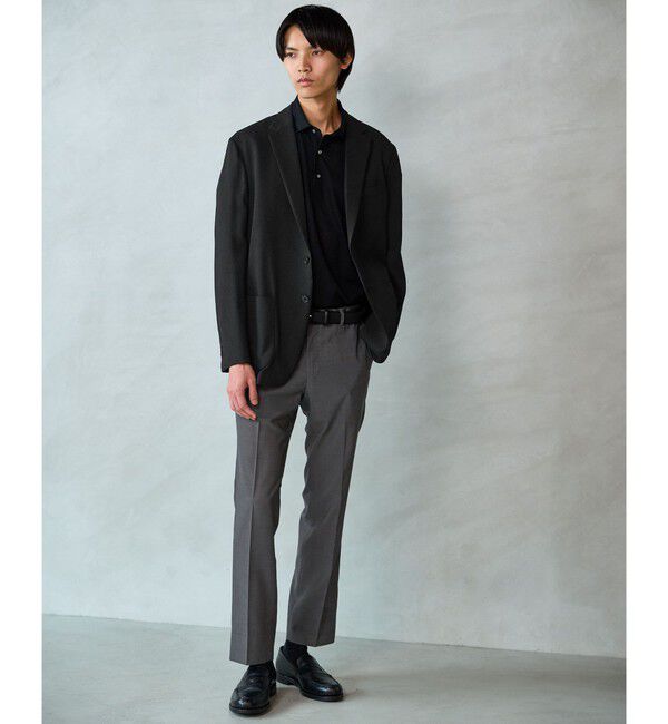 UNITED ARROWS green label relaxing「A+ air TW サイロ ソリッド アジャスター スラックス -接触冷感・通気性-」|スラックス|