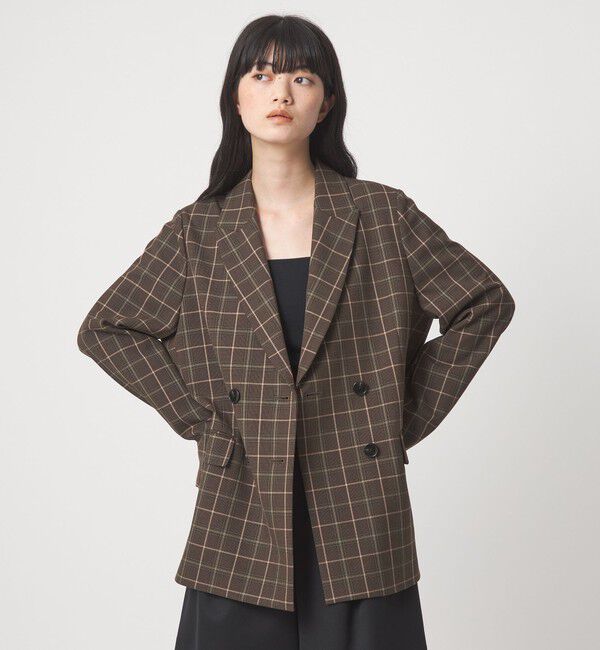 EMMEL REFINES「＜EMMEL REFINES＞EM タータンチェック Wボタン ジャケット」|テーラードジャケット|