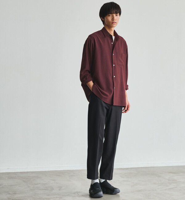 UNITED ARROWS green label relaxing「ワッシャー ポプリン ボックス レギュラー カラー 長袖 シャツ」|シャツ・ブラウス|
