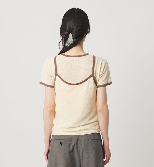 BEAUTY&YOUTH UNITED ARROWS「【WEB限定】キャミソール＆ショートスリーブ ループニットプルオーバー ウォッシャブル」|ニット・セーター|