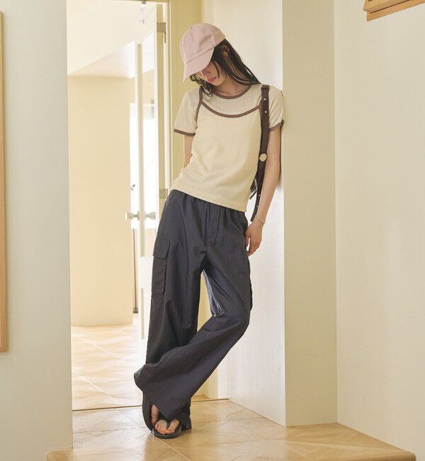 BEAUTY&YOUTH UNITED ARROWS「【WEB限定】キャミソール＆ショートスリーブ ループニットプルオーバー ウォッシャブル」|ニット・セーター|