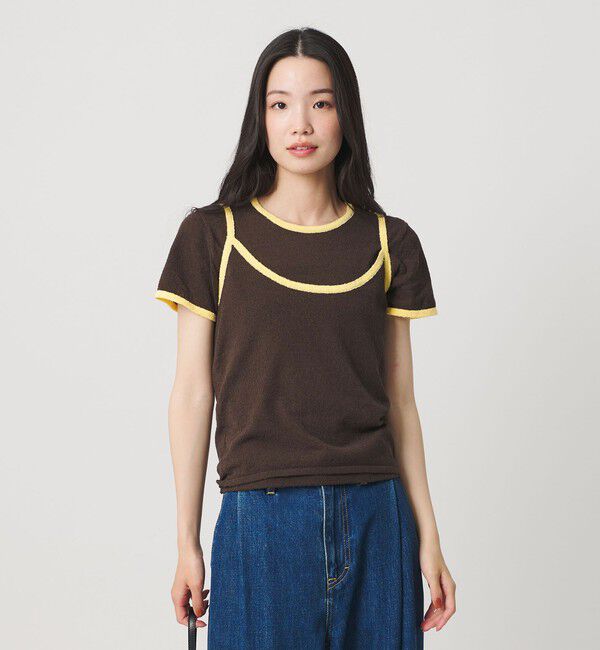 BEAUTY&YOUTH UNITED ARROWS「【WEB限定】キャミソール＆ショートスリーブ ループニットプルオーバー ウォッシャブル」|ニット・セーター|