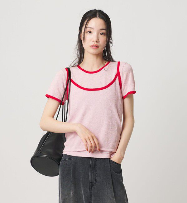 BEAUTY&YOUTH UNITED ARROWS「【WEB限定】キャミソール＆ショートスリーブ ループニットプルオーバー ウォッシャブル」|ニット・セーター|