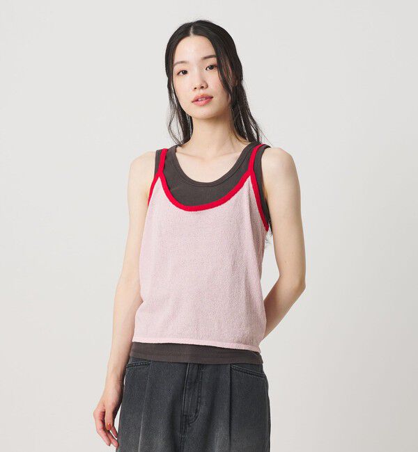 BEAUTY&YOUTH UNITED ARROWS「【WEB限定】キャミソール＆ショートスリーブ ループニットプルオーバー ウォッシャブル」|ニット・セーター|