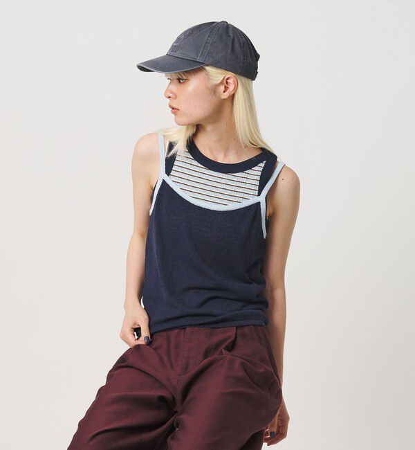 BEAUTY&YOUTH UNITED ARROWS「【WEB限定】キャミソール＆ショートスリーブ ループニットプルオーバー ウォッシャブル」|ニット・セーター|