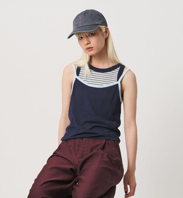 BEAUTY&YOUTH UNITED ARROWS「【WEB限定】キャミソール＆ショートスリーブ ループニットプルオーバー ウォッシャブル」|ニット・セーター|