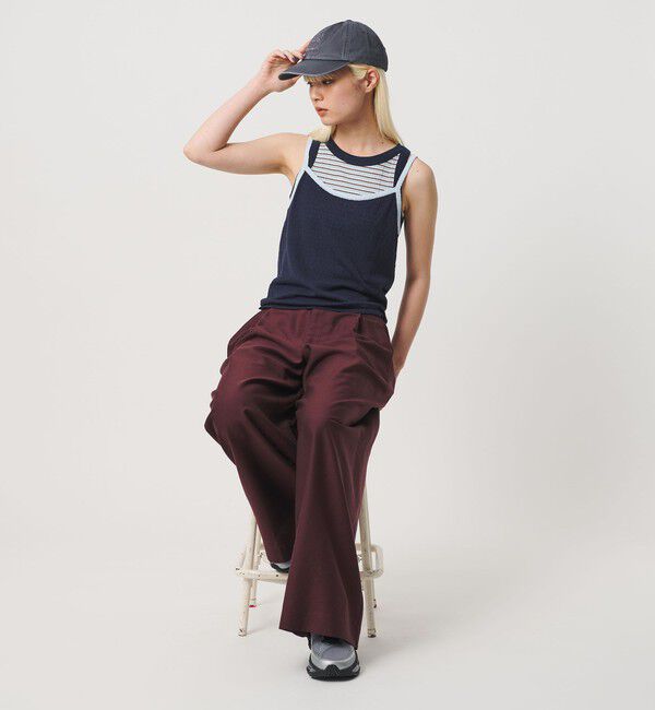 BEAUTY&YOUTH UNITED ARROWS「【WEB限定】キャミソール＆ショートスリーブ ループニットプルオーバー ウォッシャブル」|ニット・セーター|