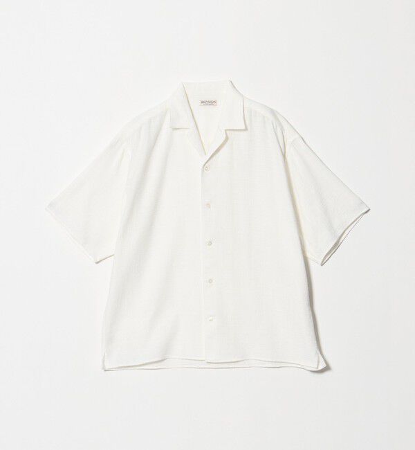 BEAUTY&YOUTH UNITED ARROWS「ライト ツイードライク オープンカラー シャツ GRANDE TAPERD型」|シャツ・ブラウス|
