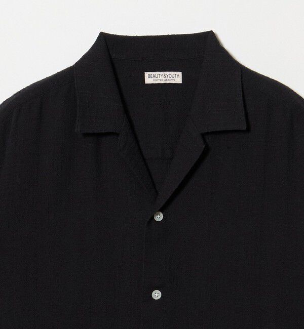 BEAUTY&YOUTH UNITED ARROWS「ライト ツイードライク オープンカラー シャツ GRANDE TAPERD型」|シャツ・ブラウス|
