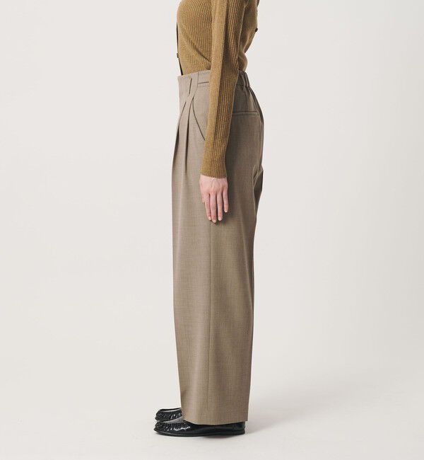 BEAUTY&YOUTH UNITED ARROWS「ポリエステルブレンド ２タック タブワイドパンツ ウォッシャブル 防シワ」|その他|