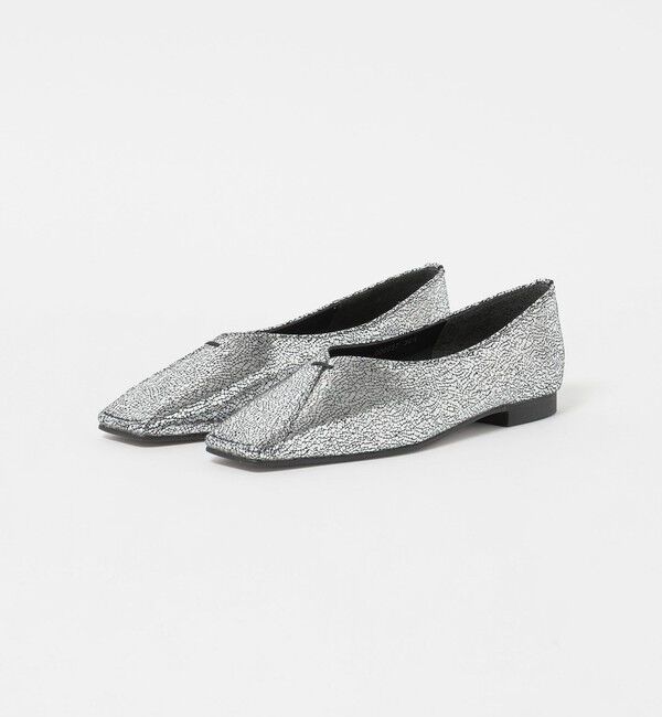 BEAUTY&YOUTH UNITED ARROWS「Vカット メタリックカラー フラットシューズ」|ローファー|