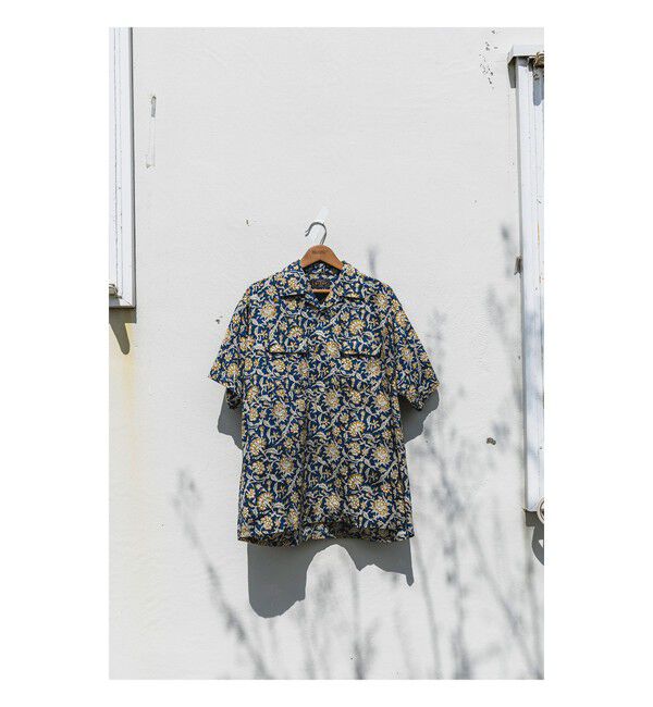 BEAMS PLUS「Open Collar Block Print ①」|シャツ・ブラウス|