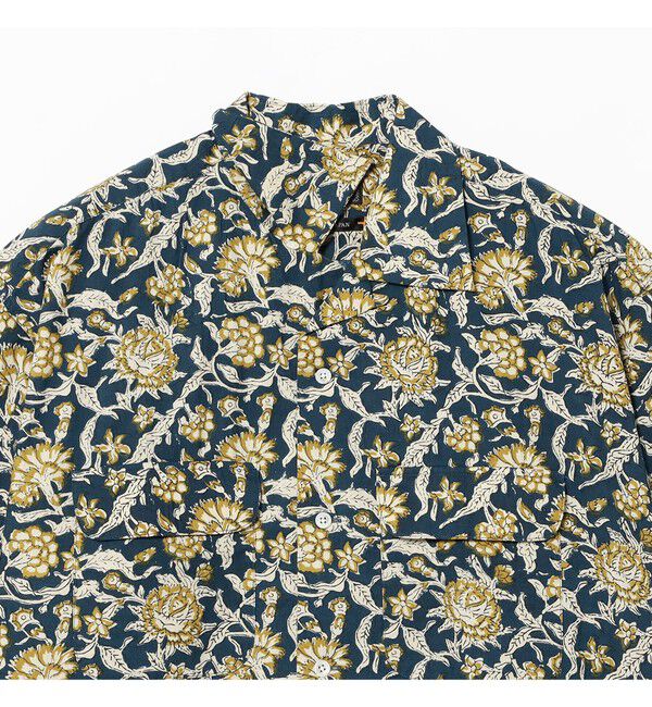 BEAMS PLUS「Open Collar Block Print ①」|シャツ・ブラウス|