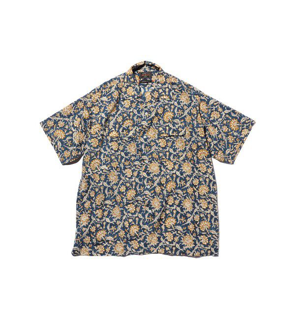 BEAMS PLUS「Open Collar Block Print ①」|シャツ・ブラウス|
