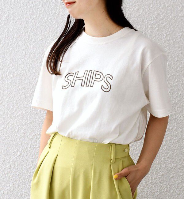 SHIPS for women「【累計販売数9万枚突破!!】【WEB限定】 SHIPS ラウンド プリント ロゴ TEE」|Tシャツ・カットソー|
