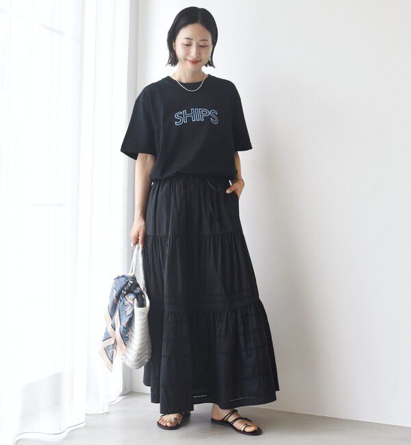 SHIPS for women「【累計販売数9万枚突破!!】【WEB限定】 SHIPS ラウンド プリント ロゴ TEE」|Tシャツ・カットソー|