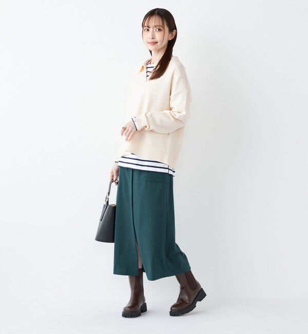 SHIPS Colors 「SHIPS Colors:〈手洗い可能〉TR 起毛 ストレッチ ポケット スカート◇」|スカート|