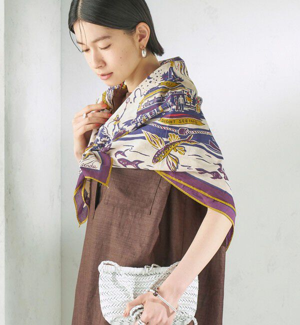 SHIPS for women「BINDU: スカーフ 100&times;100」|バンダナ・スカーフ|ナチュラル