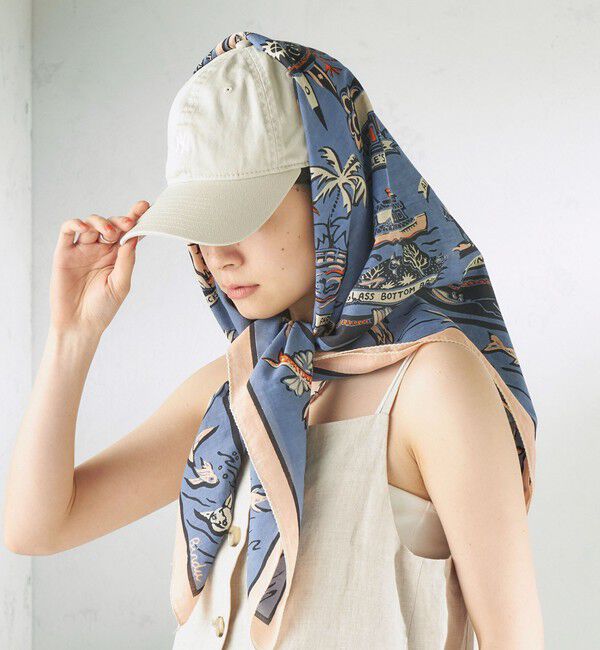 SHIPS for women「BINDU: スカーフ 100&times;100」|バンダナ・スカーフ|ブルー系