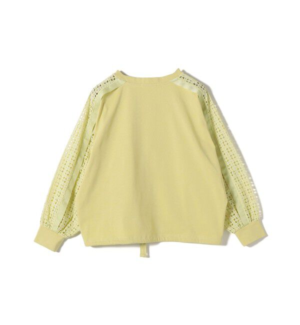 SHIPS for women「《追加予約》【WEB限定】〈手洗い可能〉レース コンビ カットソー」|Tシャツ・カットソー|