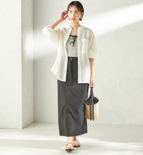 SHIPS for women「〈手洗い可能〉IMPERIAL LINEN 混 オーバー サイズ シャツ」|シャツ・ブラウス|