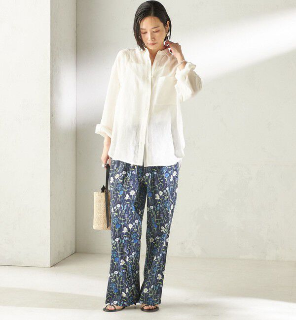 SHIPS for women「〈手洗い可能〉IMPERIAL LINEN 混 オーバー サイズ シャツ」|シャツ・ブラウス|