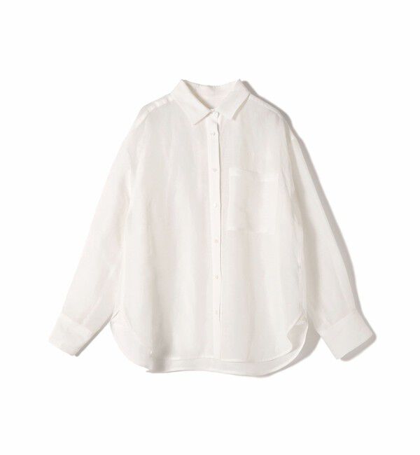 SHIPS for women「〈手洗い可能〉IMPERIAL LINEN 混 オーバー サイズ シャツ」|シャツ・ブラウス|