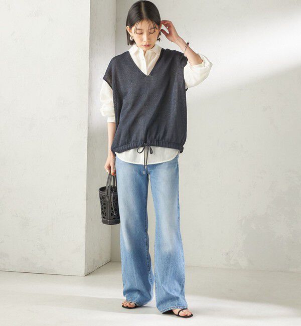 SHIPS for women「〈手洗い可能〉IMPERIAL LINEN 混 オーバー サイズ シャツ」|シャツ・ブラウス|