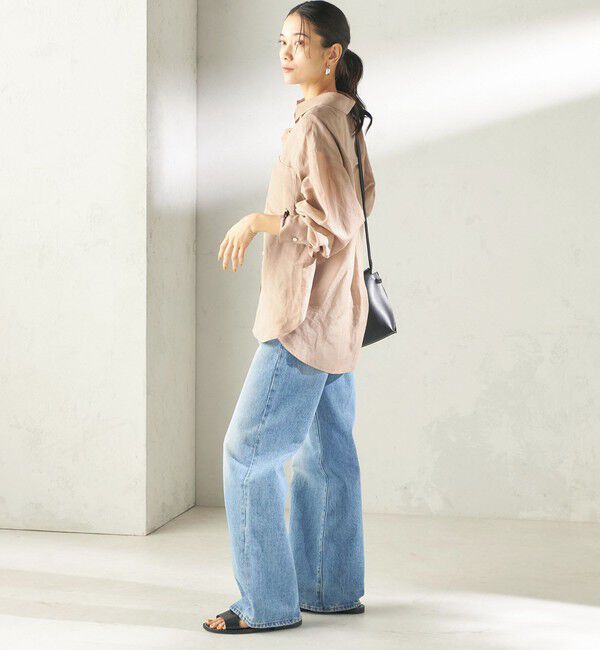 SHIPS for women「〈手洗い可能〉IMPERIAL LINEN 混 オーバー サイズ シャツ」|シャツ・ブラウス|