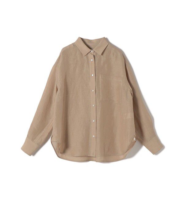 SHIPS for women「〈手洗い可能〉IMPERIAL LINEN 混 オーバー サイズ シャツ」|シャツ・ブラウス|