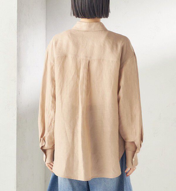 SHIPS for women「〈手洗い可能〉IMPERIAL LINEN 混 オーバー サイズ シャツ」|シャツ・ブラウス|