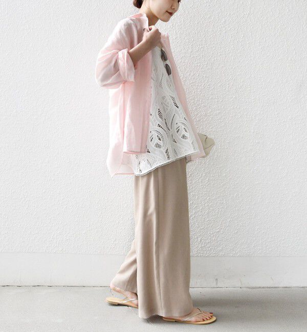 SHIPS for women「〈手洗い可能〉IMPERIAL LINEN 混 オーバー サイズ シャツ」|シャツ・ブラウス|