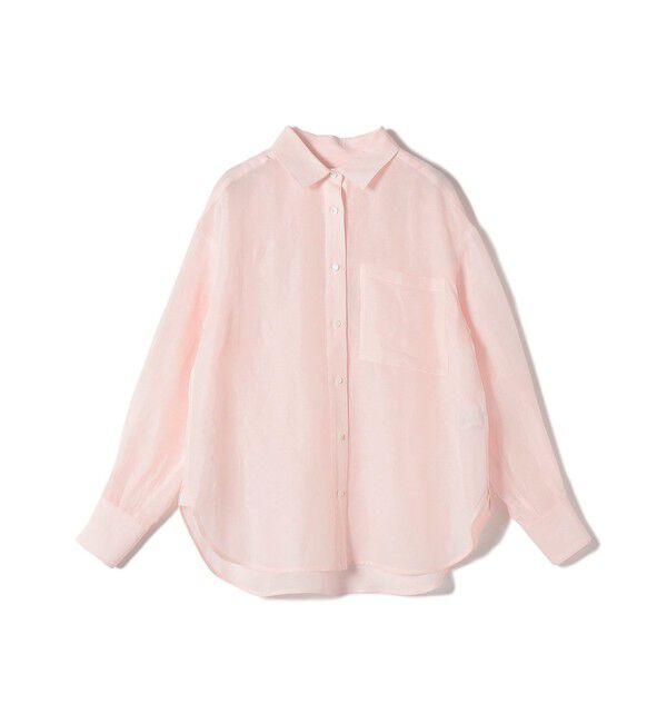 SHIPS for women「〈手洗い可能〉IMPERIAL LINEN 混 オーバー サイズ シャツ」|シャツ・ブラウス|