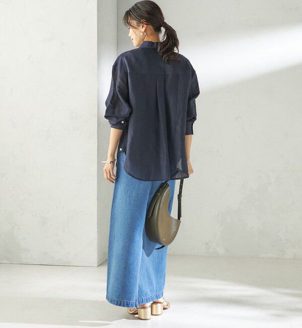 SHIPS for women「〈手洗い可能〉IMPERIAL LINEN 混 オーバー サイズ シャツ」|シャツ・ブラウス|