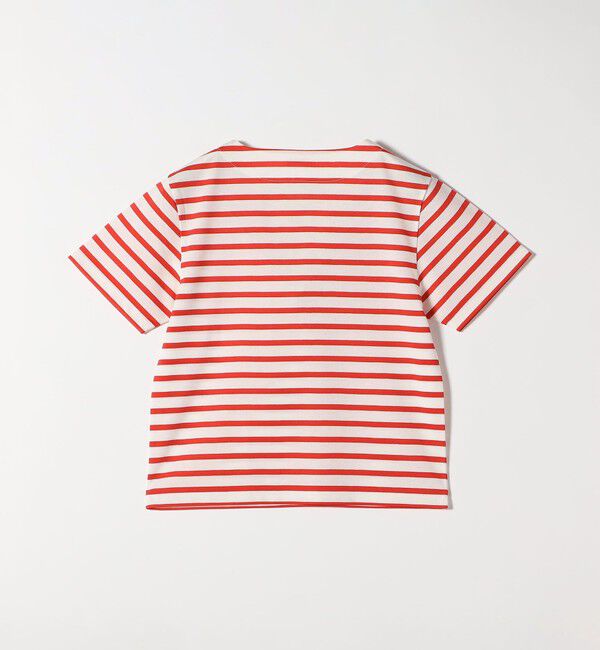 SHIPS any「SHIPS any:〈洗濯機可能〉マリンボーダー レースアップ ショートスリーブ TEE」|Tシャツ・カットソー|