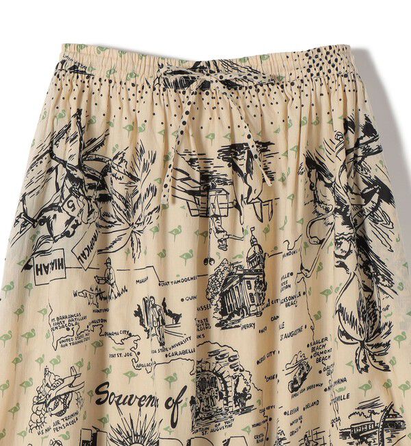 SHIPS for women「【SHIPS別注】BINDU:〈手洗い可能〉フロリダ マップ スカート」|スカート|