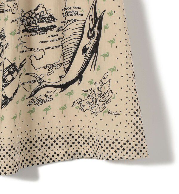 SHIPS for women「【SHIPS別注】BINDU:〈手洗い可能〉フロリダ マップ スカート」|スカート|