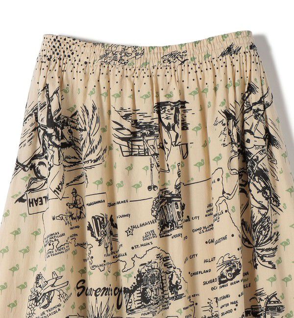 SHIPS for women「【SHIPS別注】BINDU:〈手洗い可能〉フロリダ マップ スカート」|スカート|