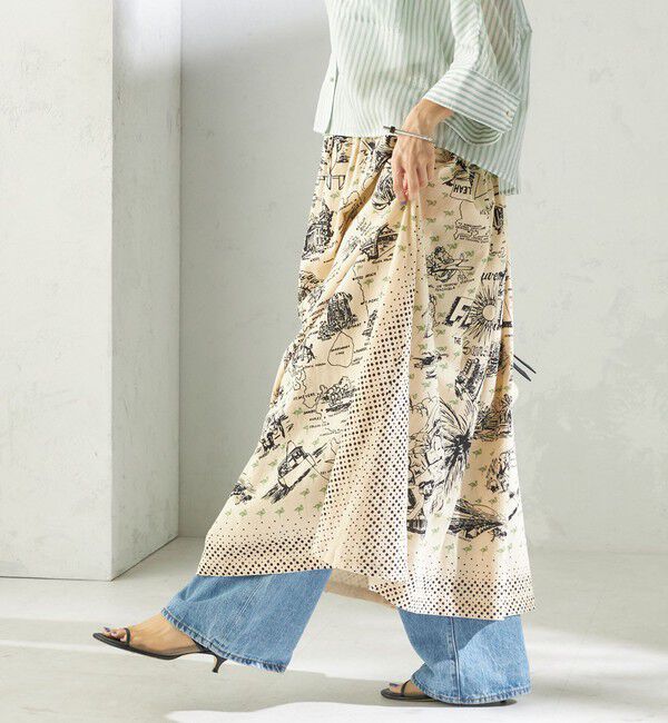 SHIPS for women「【SHIPS別注】BINDU:〈手洗い可能〉フロリダ マップ スカート」|スカート|