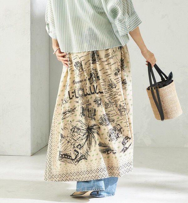 SHIPS for women「【SHIPS別注】BINDU:〈手洗い可能〉フロリダ マップ スカート」|スカート|