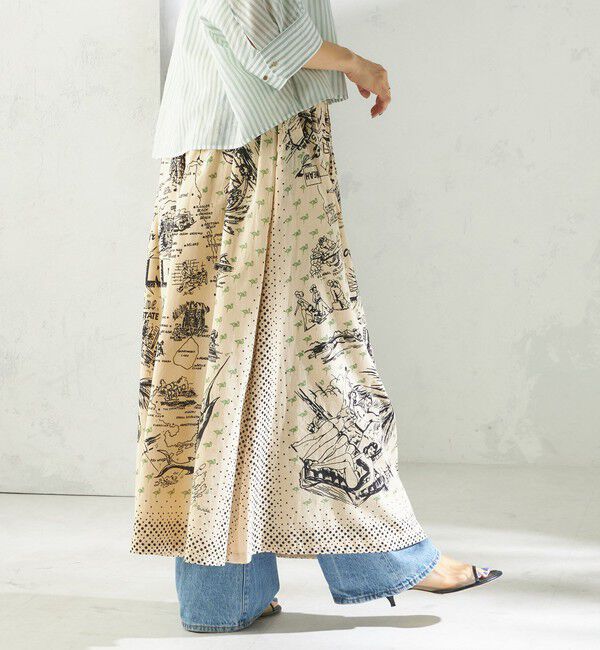 SHIPS for women「【SHIPS別注】BINDU:〈手洗い可能〉フロリダ マップ スカート」|スカート|