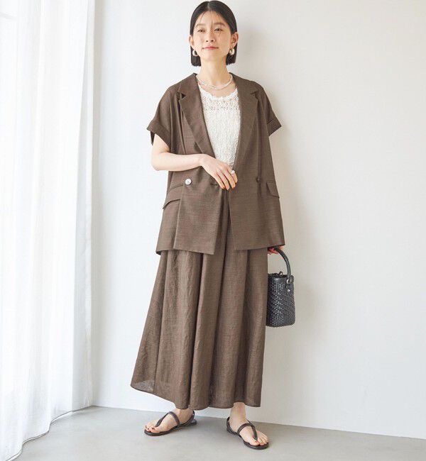 SHIPS for women「〈接触冷感/UVカット/吸水速乾/洗濯機可能〉SUUSUU フレンチ スリーブ  ジャケット」|テーラードジャケット|