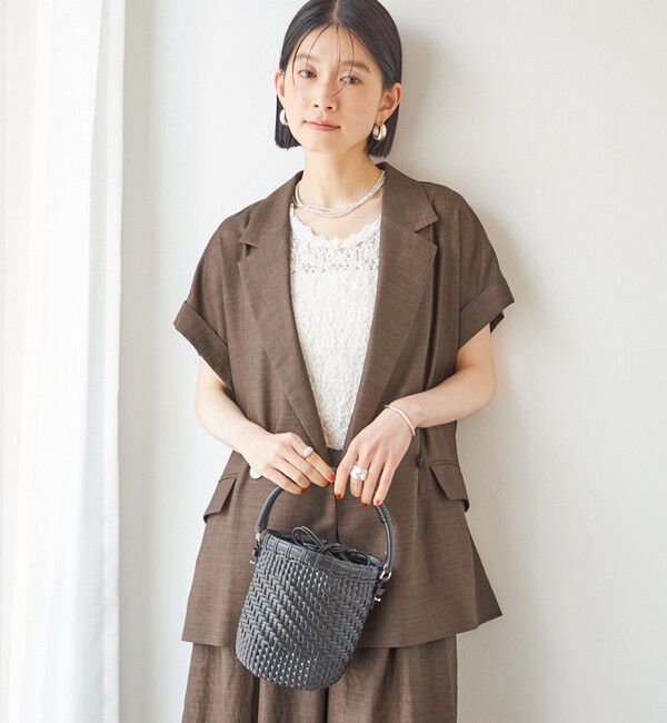 SHIPS for women「〈接触冷感/UVカット/吸水速乾/洗濯機可能〉SUUSUU フレンチ スリーブ  ジャケット」|テーラードジャケット|